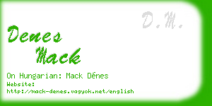 denes mack business card